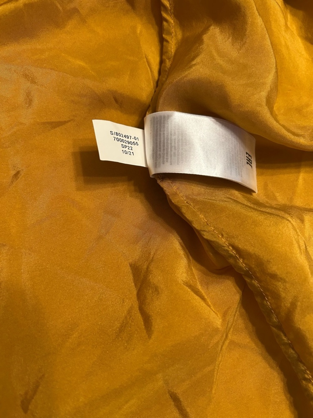 Banana Republic Silk Long-Sleeve Midi Dress Size Medium Petite Gold NWD - Picture 10 of 15
